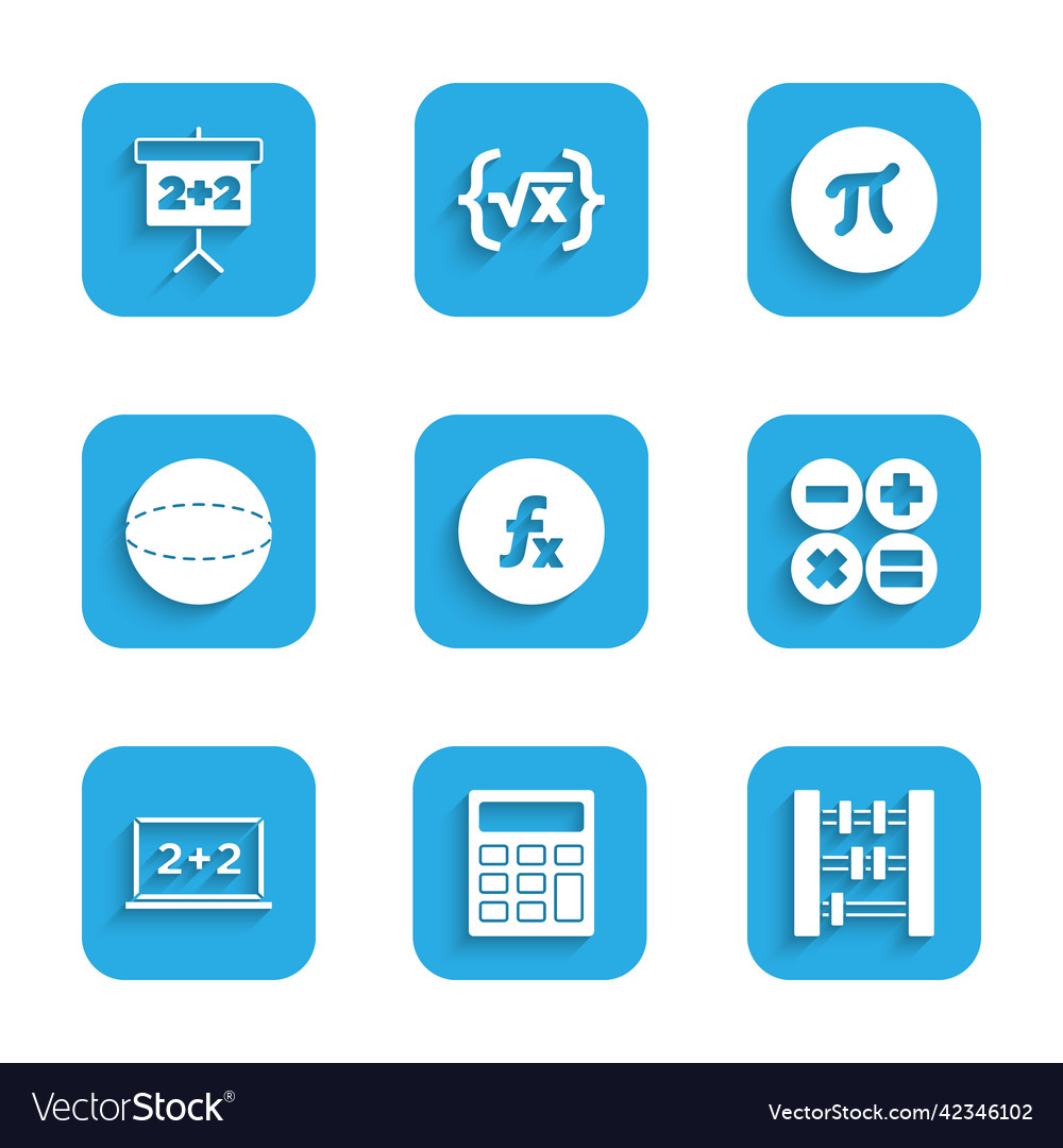 Set function mathematical symbol calculator vector image Set function mathematical symbol calculator