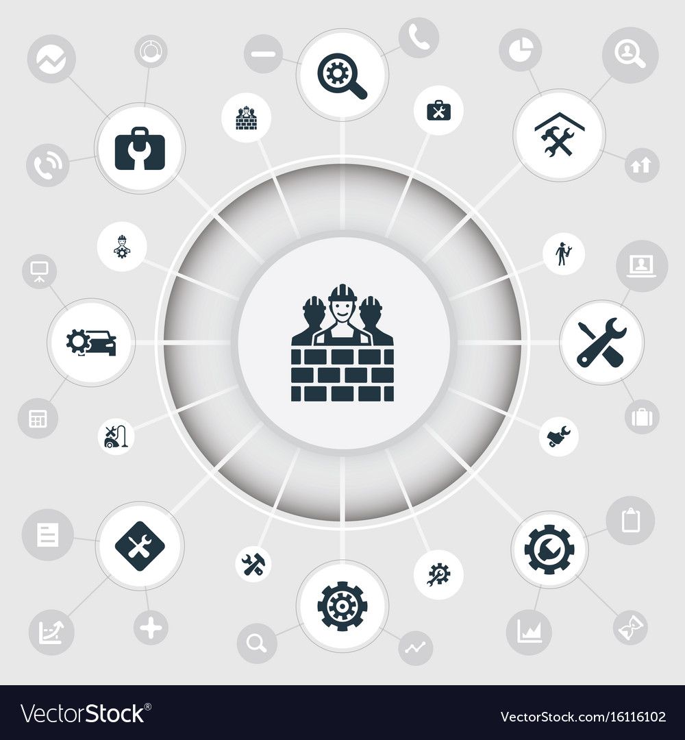 Set of simple icons element