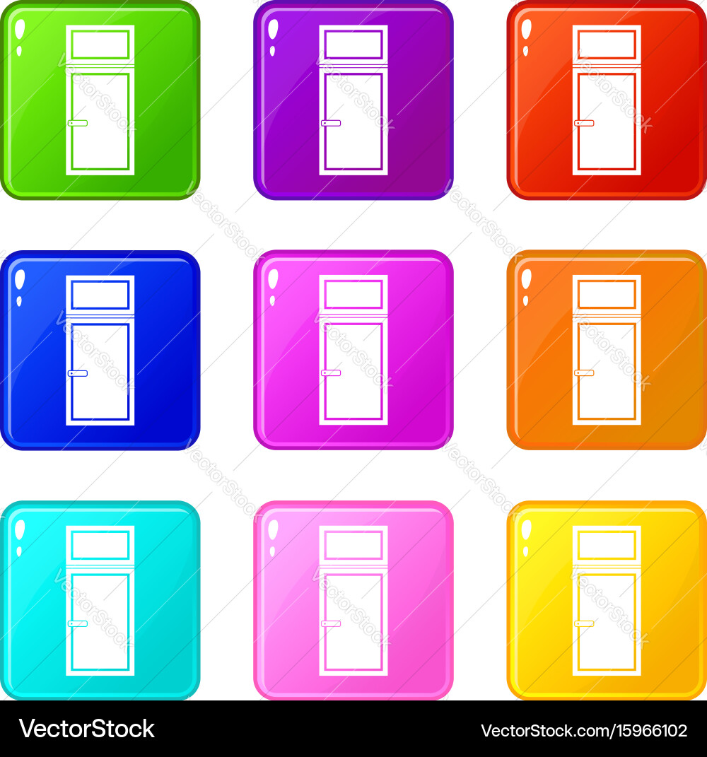 Wooden window set 9 Royalty Free Vector Image - VectorStock