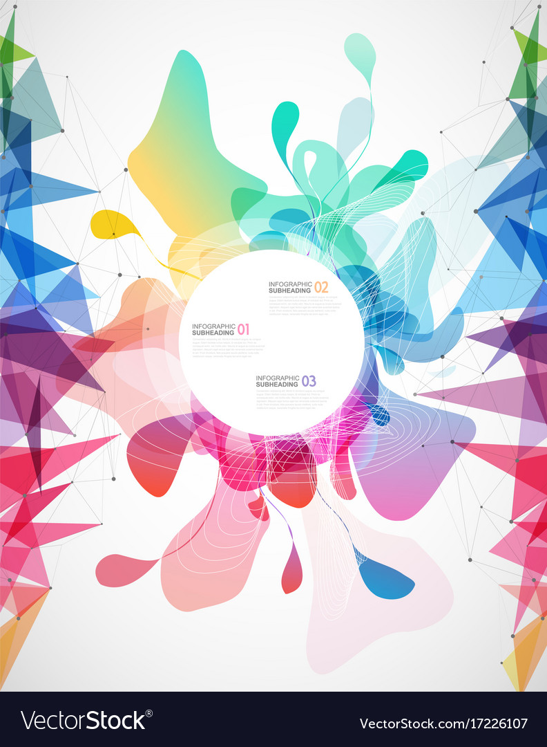 Abstract colored background with different shapes