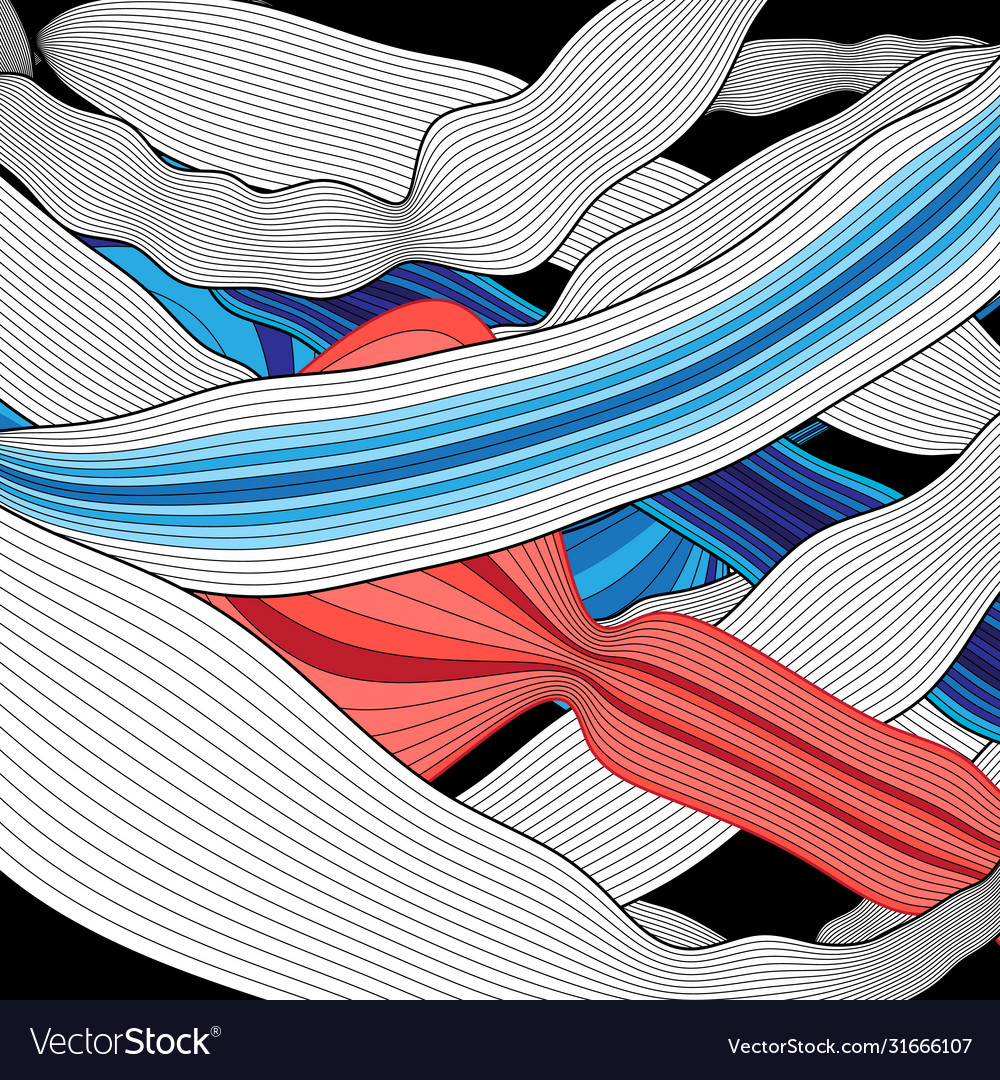 Abstract multicolored linear waves background