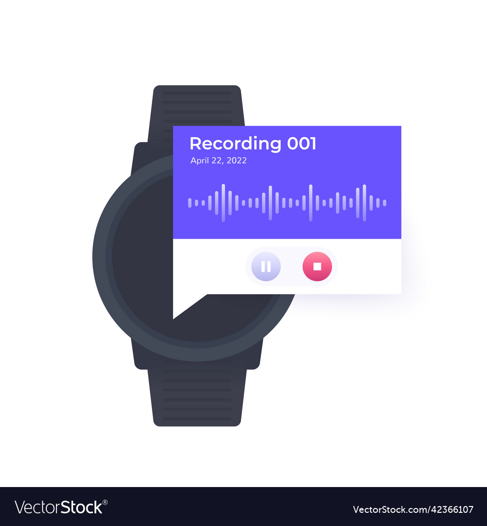 Audio recording in smart watch interface design