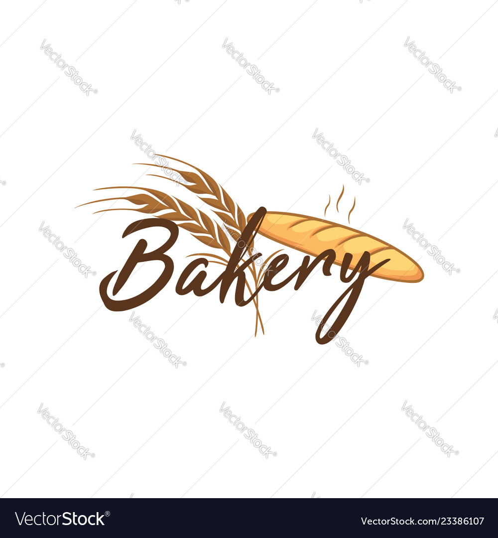 Baguette Bäckerei und Dessert-Logo-Symbol