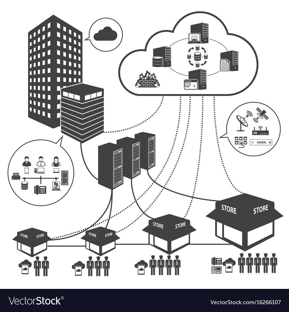 Cloud Computing & Data Network Icons