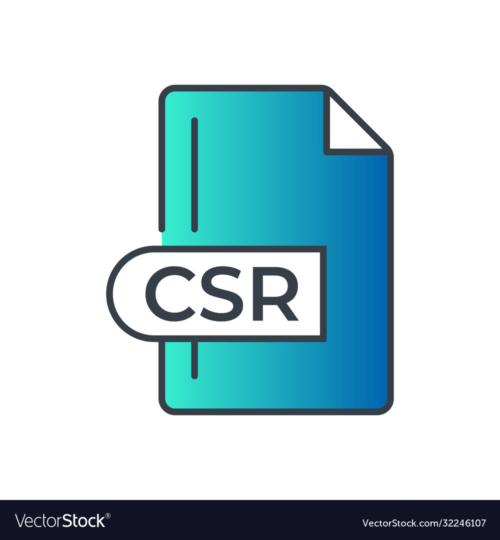 Csr Datei Format Icon Erweiterung Gradient