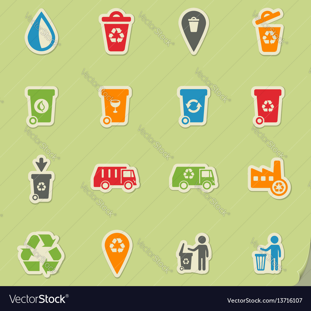 Garbage icon set