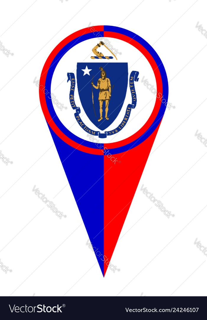 Massachusetts map pointer location flag