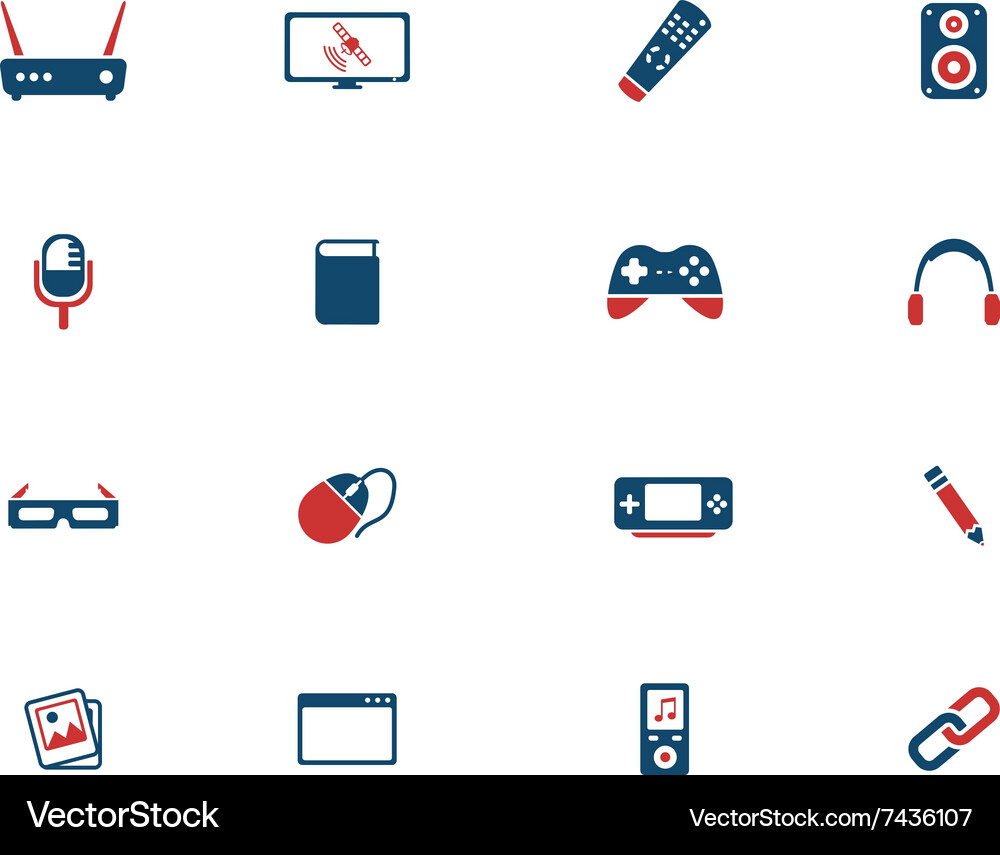 Media simply icons Royalty Free Vector Image - VectorStock