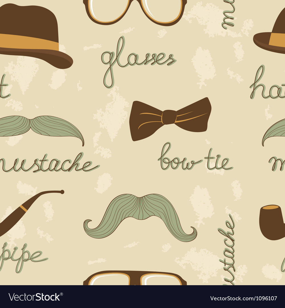 Mustache party pattern Royalty Free Vector Image