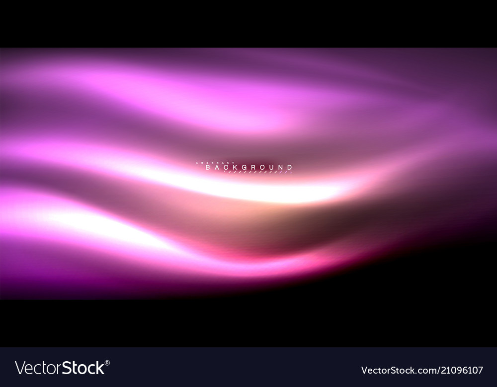 Neon glowing wave magic energy and light motion Vector Image