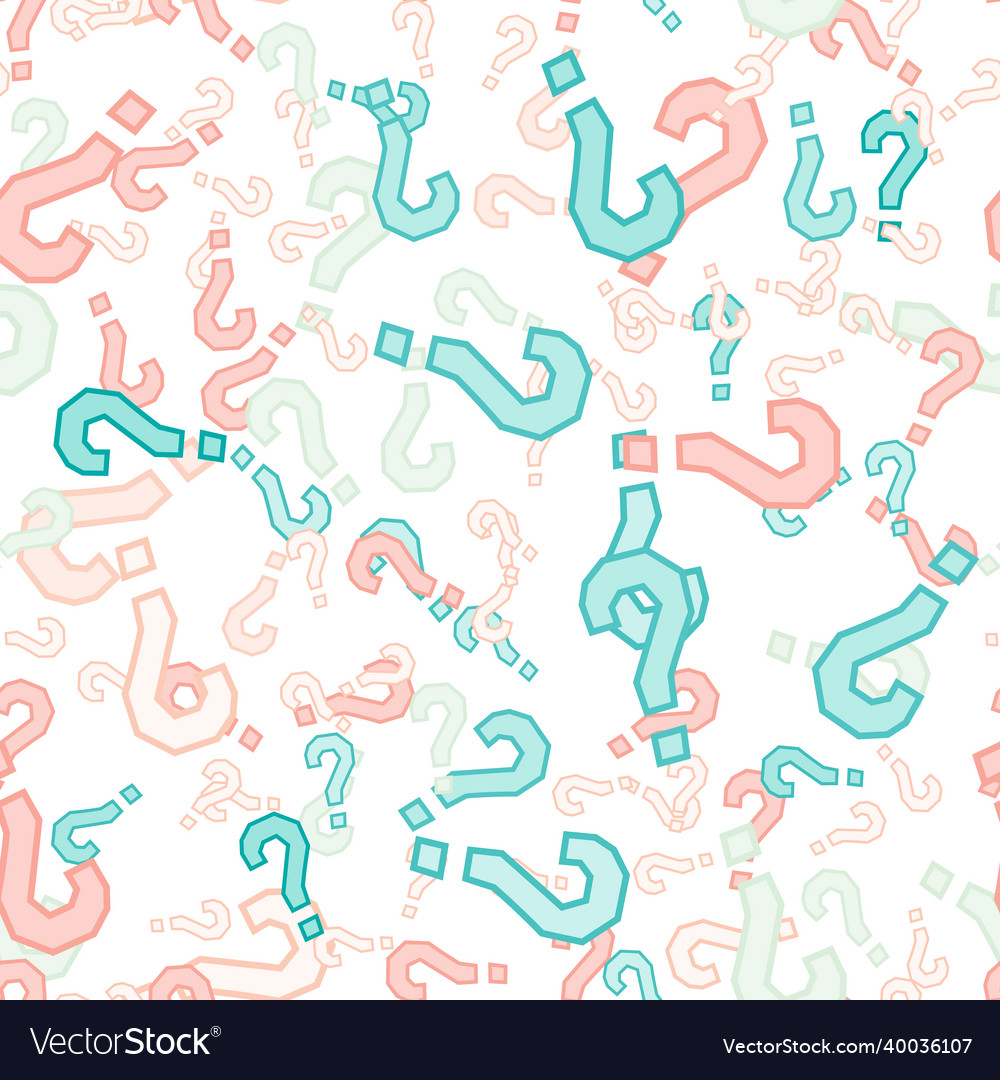 Quiz seamless pattern question marks doubt faq Vector Image Quiz seamless pattern question marks doubt faq