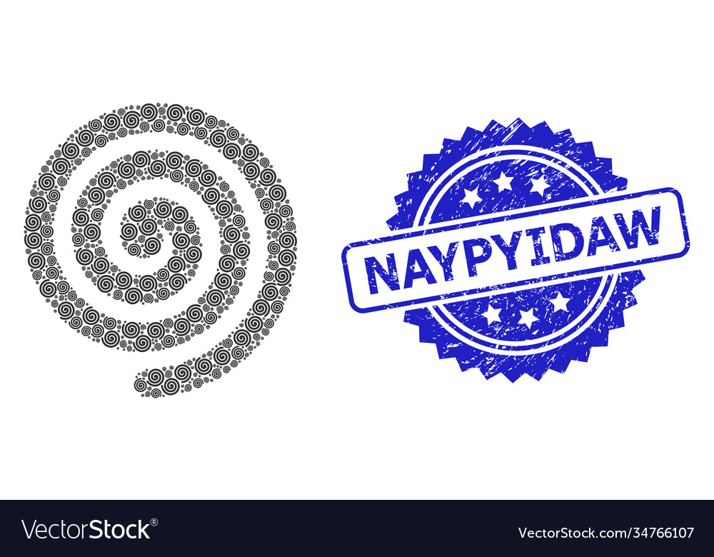Scratched naypyidaw stamp and recursion hypnosis