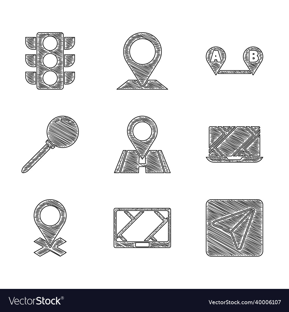 Set location gps device with map infographic Vector Image Set location gps device with map infographic