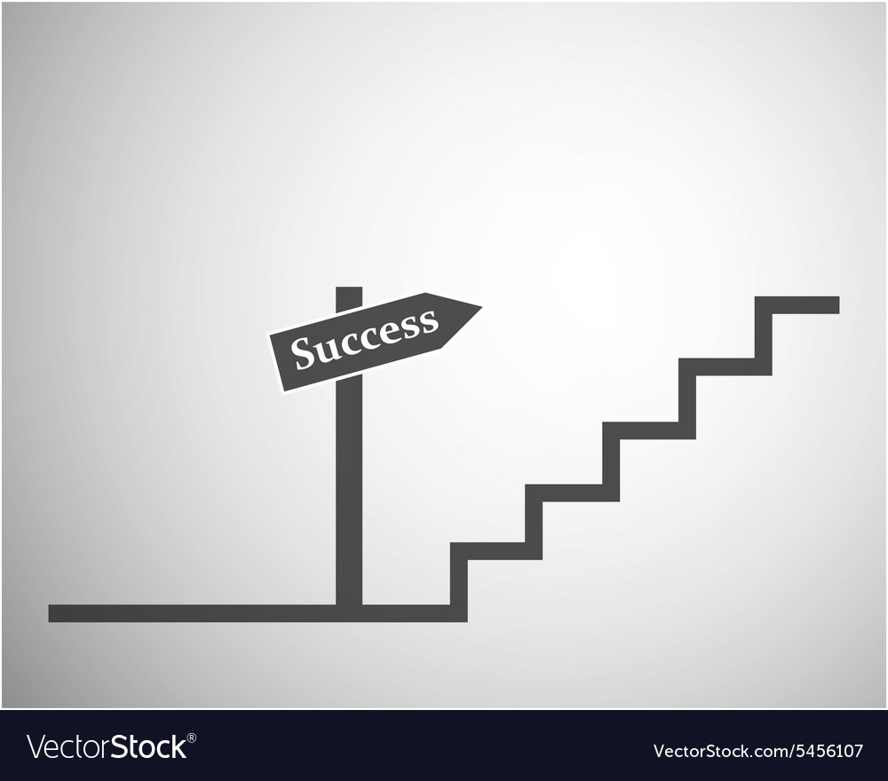 Stairs to success Royalty Free Vector Image VectorStock