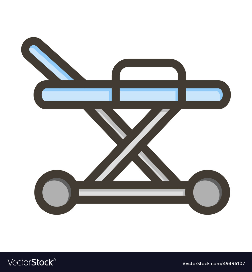 Stretcher thick line filled colors icon