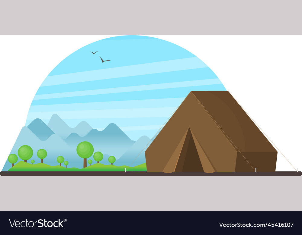 Vintage background with forest mountains and hills vector image Vintage background with forest mountains and hills