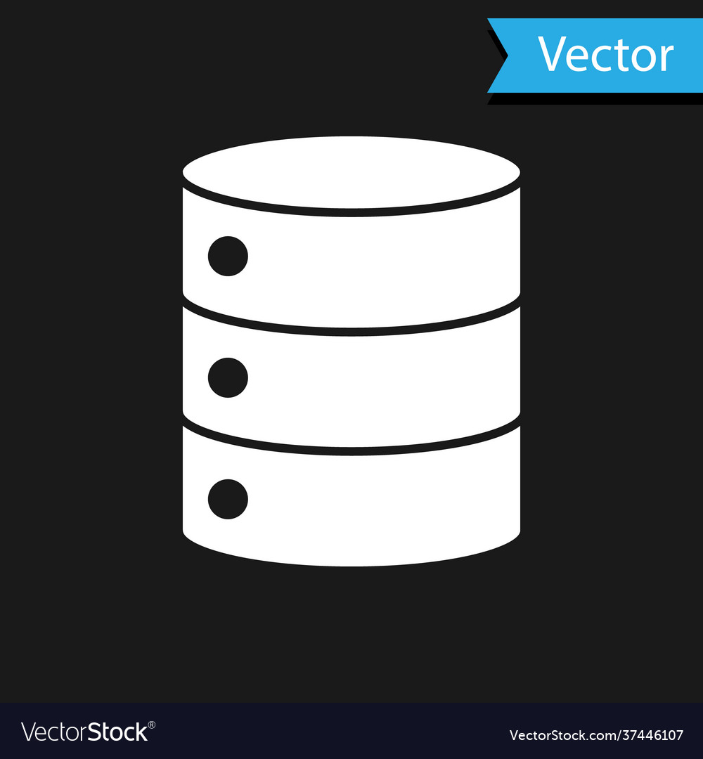 White server data web hosting icon isolated