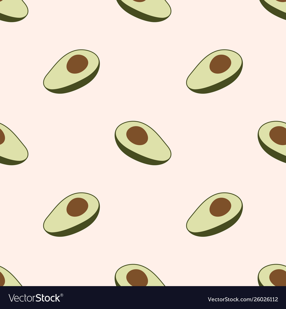 Avocado seamless pattern