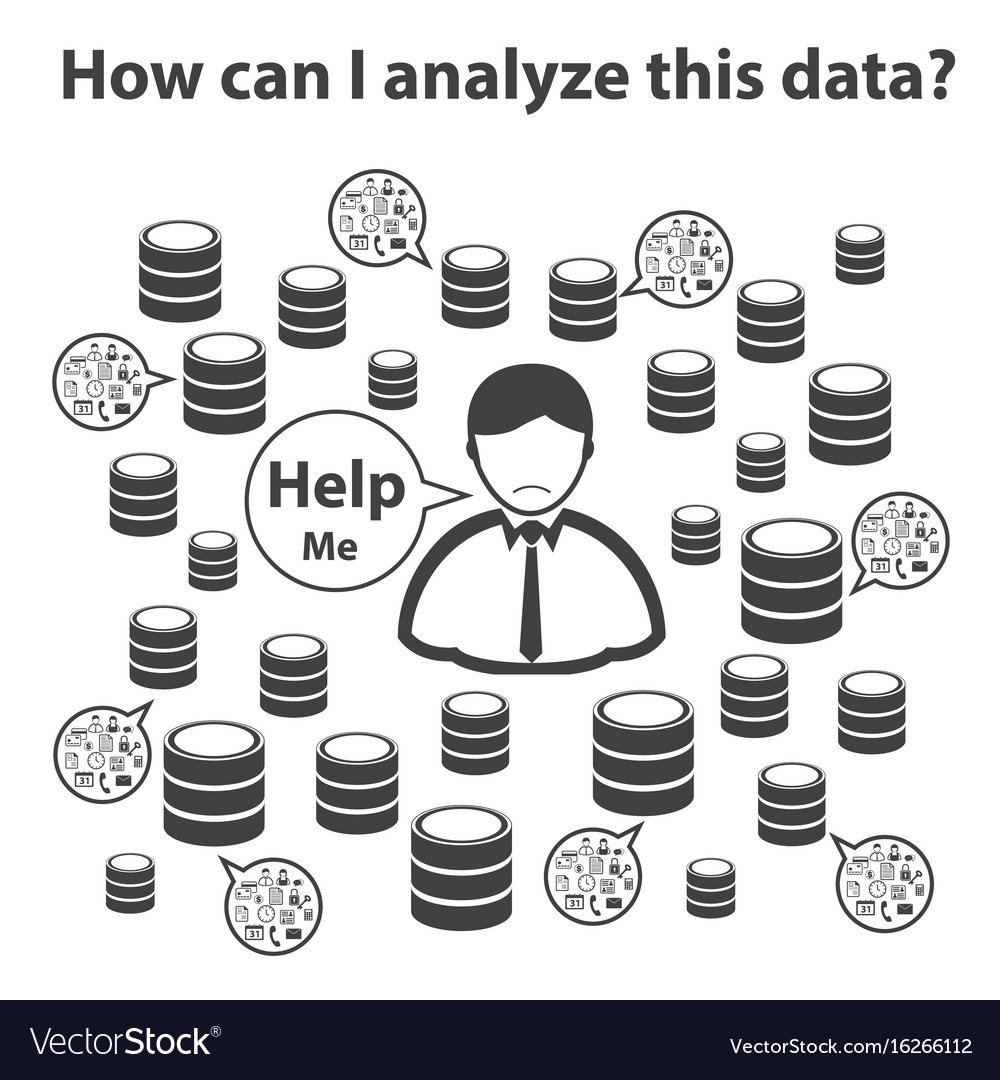 Big data icons set mining concept