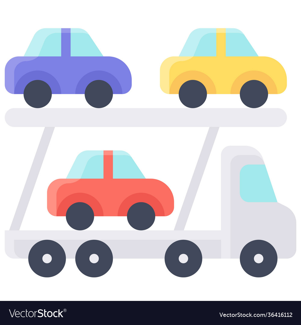 Car carrier trailer icon transportation related