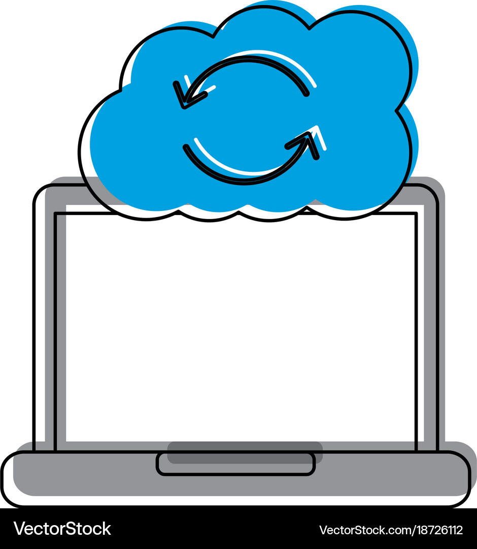 Cloud storage icon image Royalty Free Vector Image