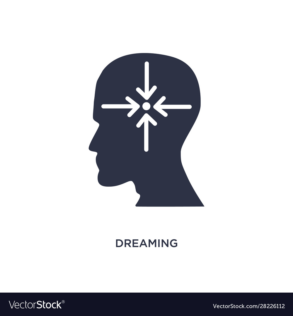 Dreaming icon on white background simple element
