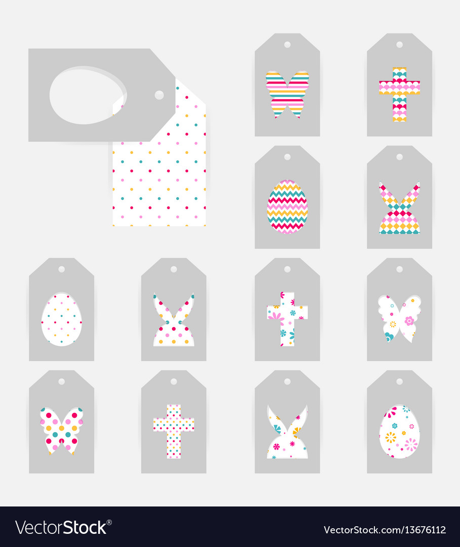 Ostern Geschenk Tags vector image Ostern Geschenk Tags