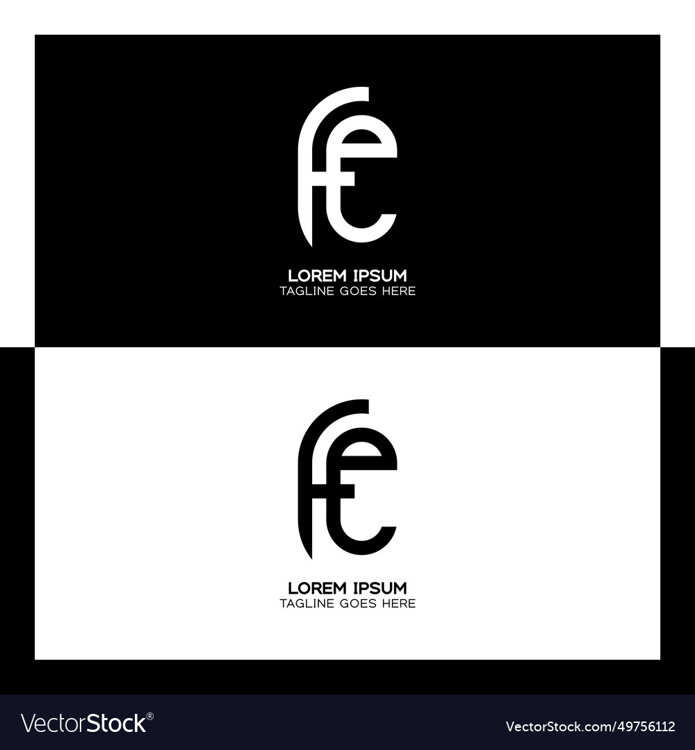 Fe initial letters linked elegant logo letter Vector Image Fe initial letters linked elegant logo letter