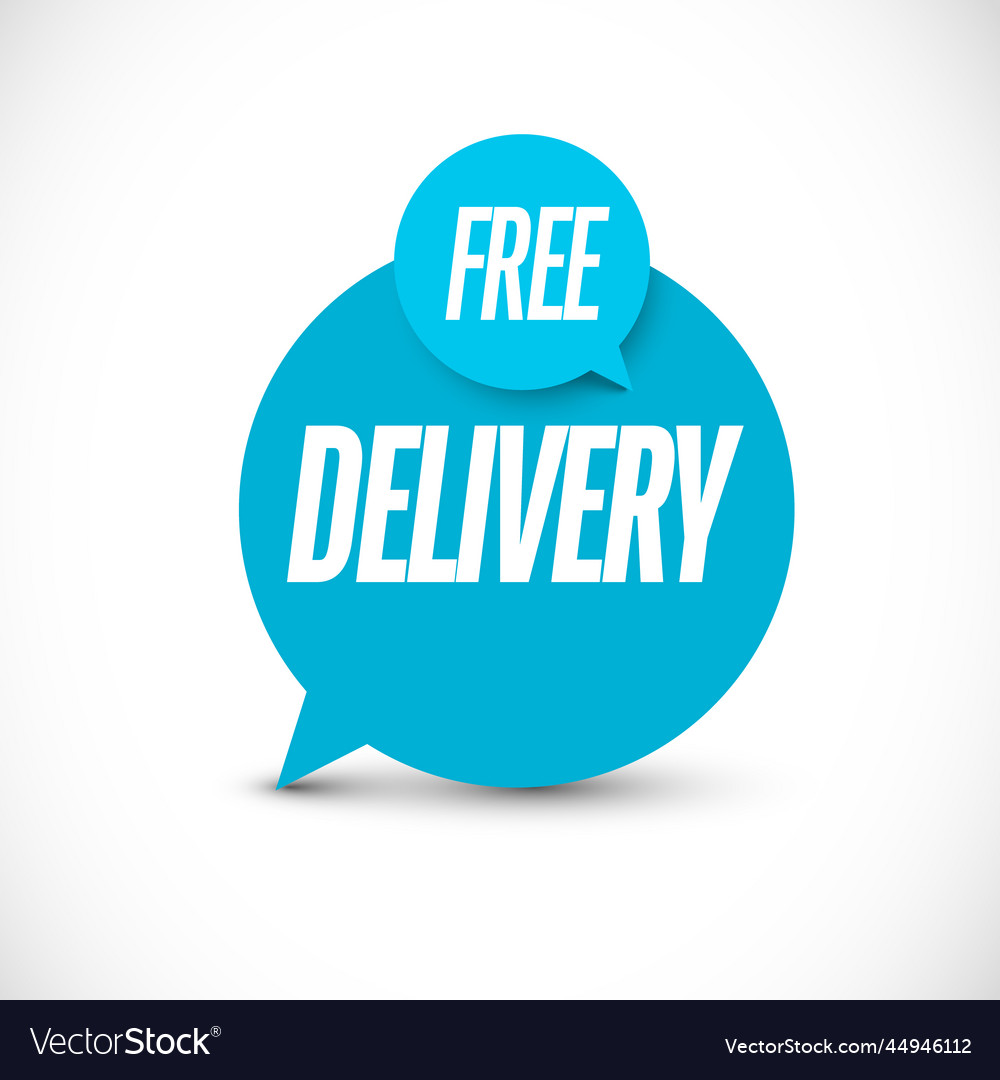 Free delivery shipping label tag sticker