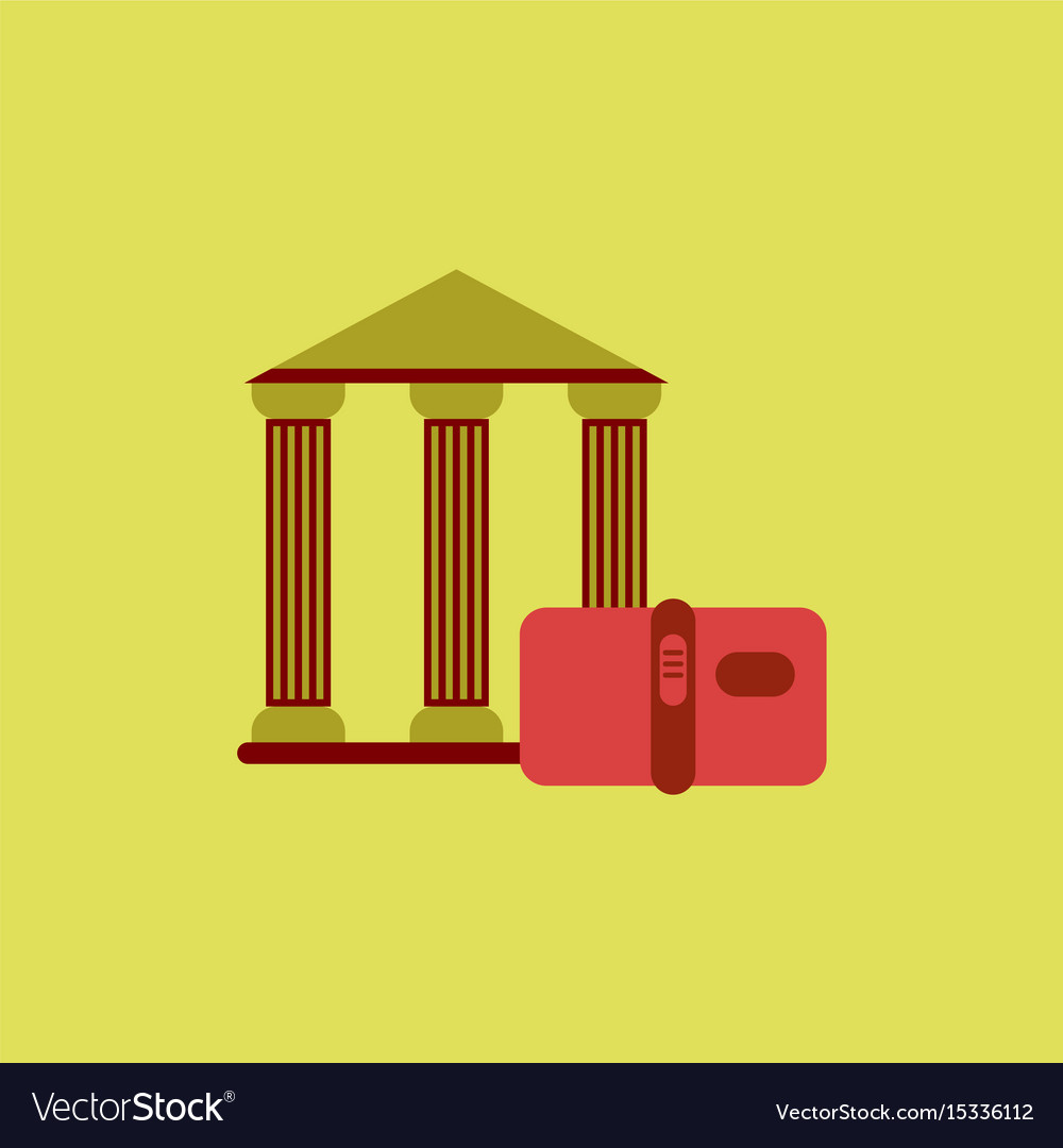 History book and architecture ancient building Vector Image