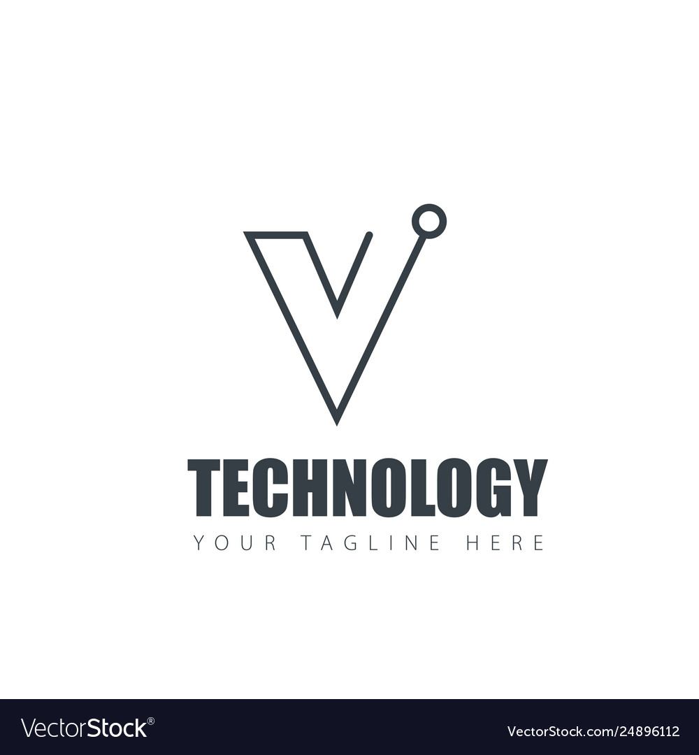 Initial letter design technology logo template