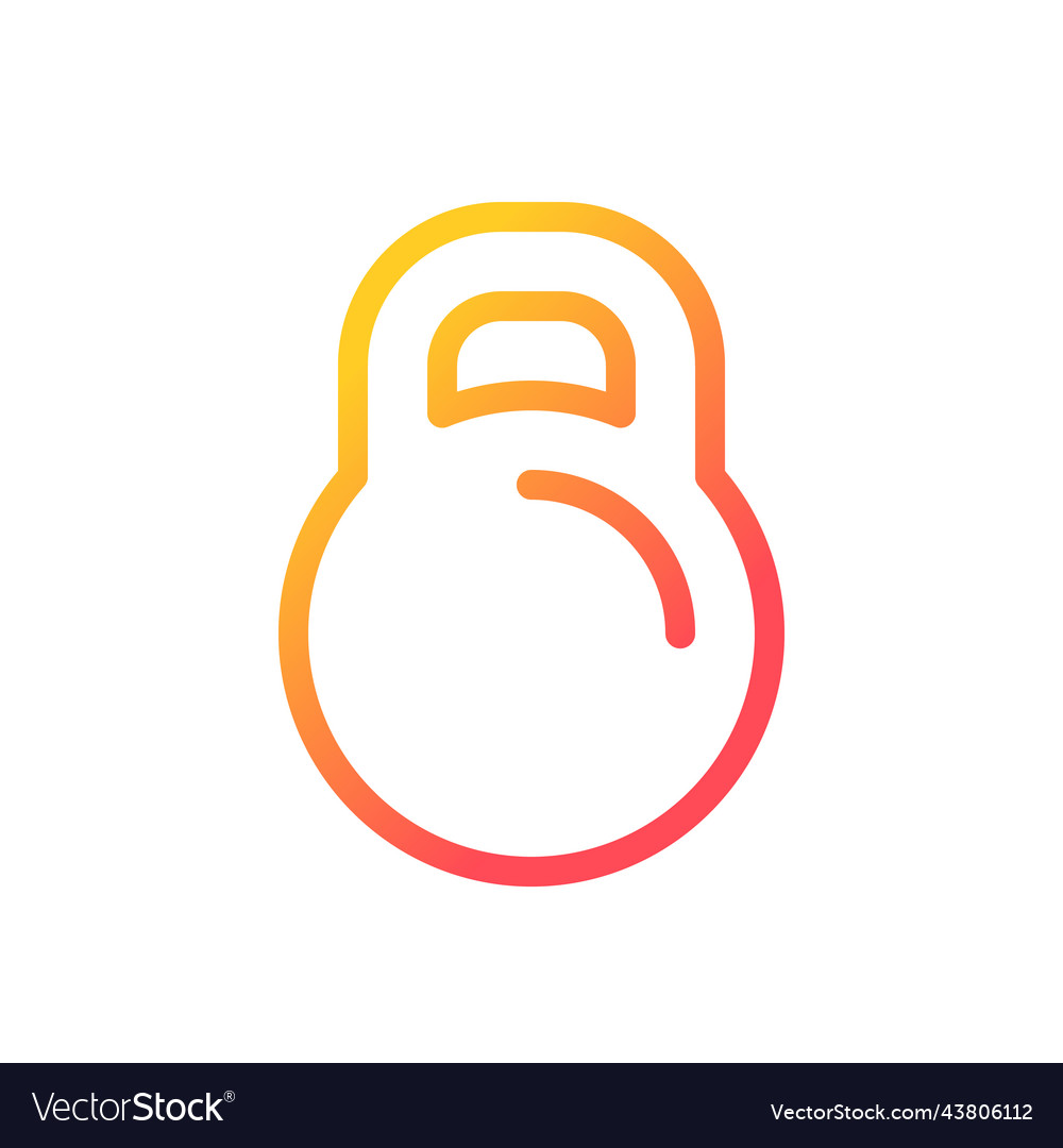 Kettlebell pixel perfect gradient linear ui icon