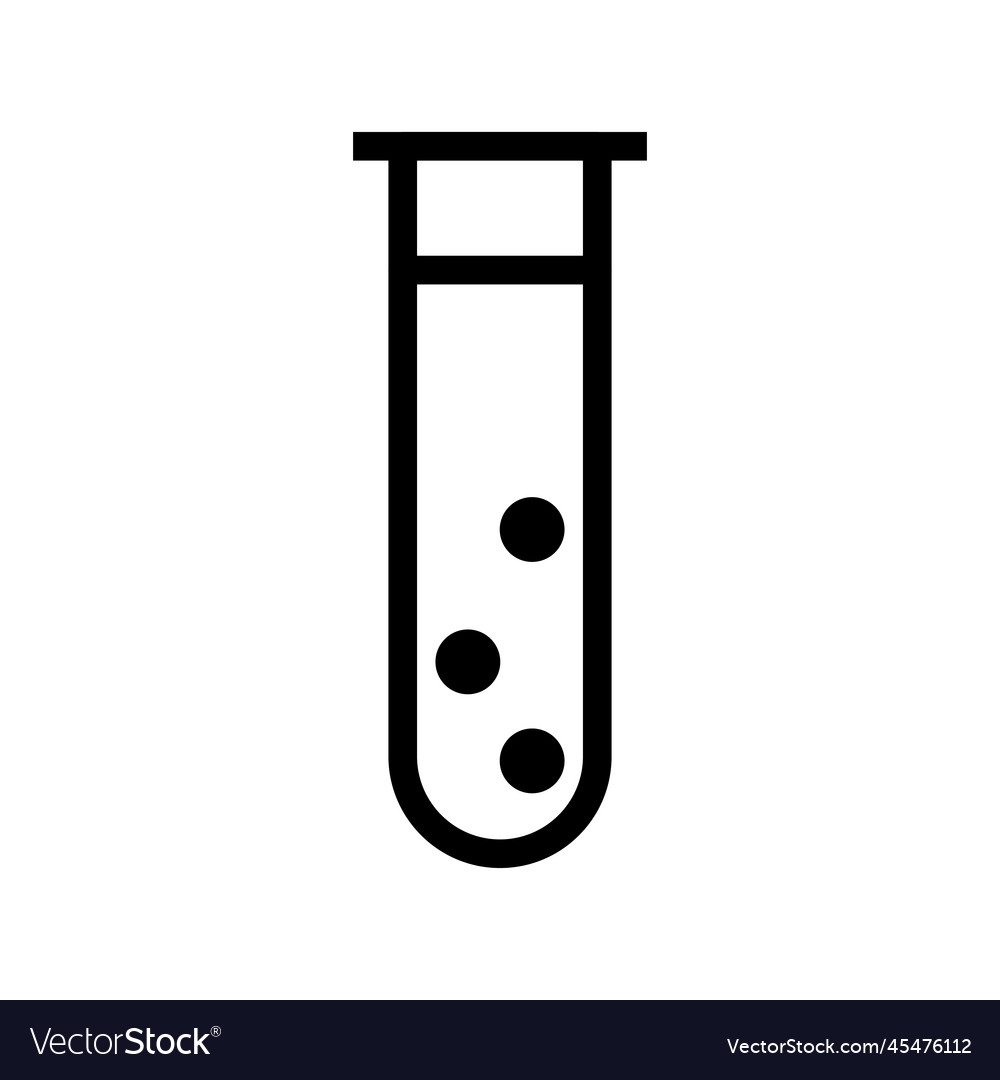 Lab flask line icon isolated on white background vector image Lab flask line icon isolated on white background