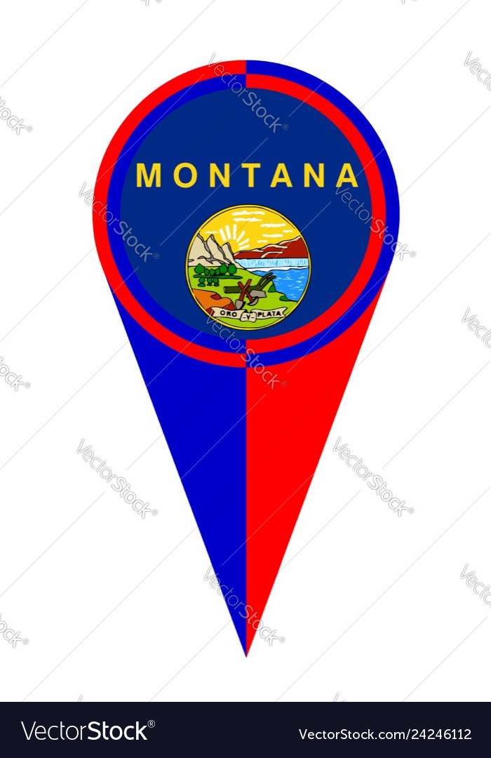 Montana map pointer location flag