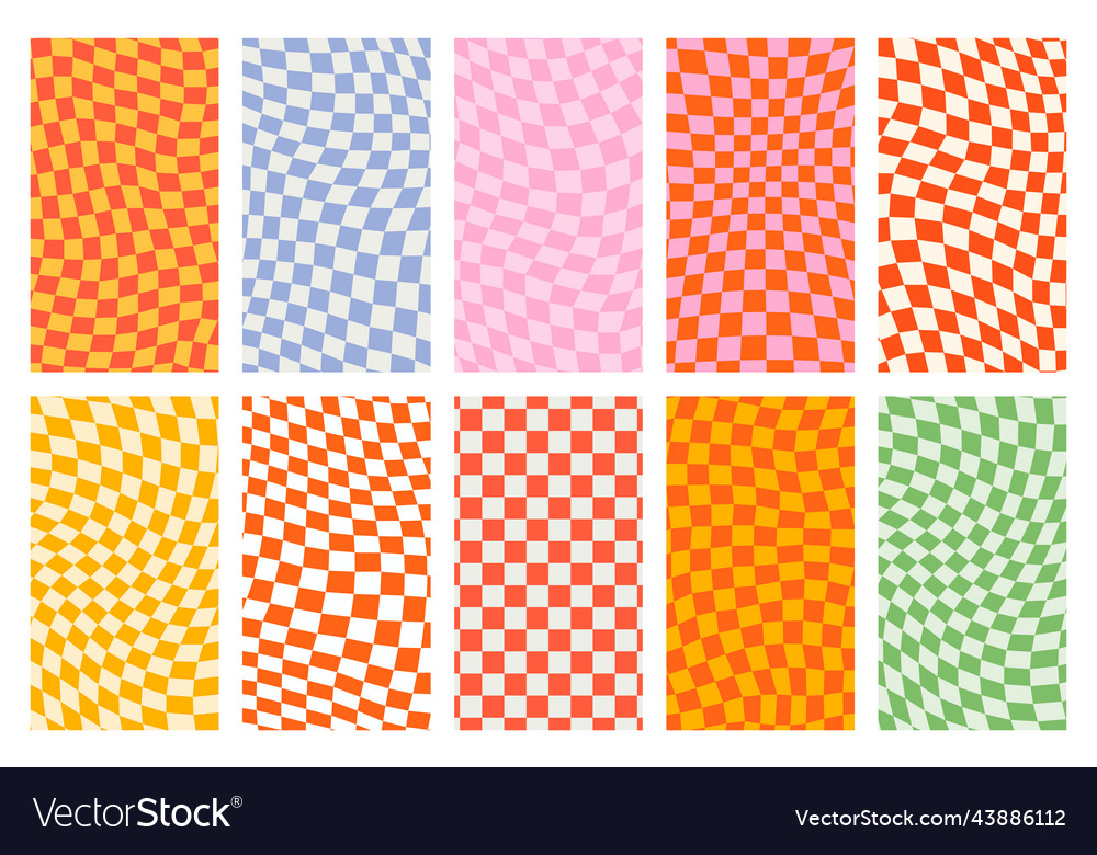 Retro Checkered Pattern - Psychedelic Vibe