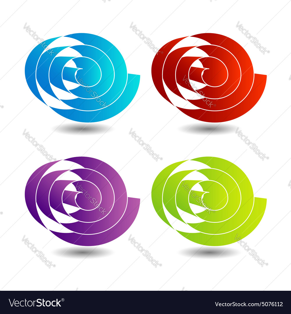 Ribbon scroll in different colors