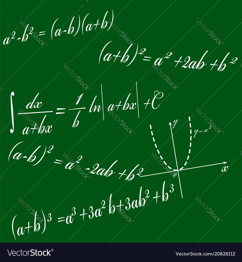 Nahtloses Muster mit mathematischen Formeln vector image Nahtloses Muster mit mathematischen Formeln