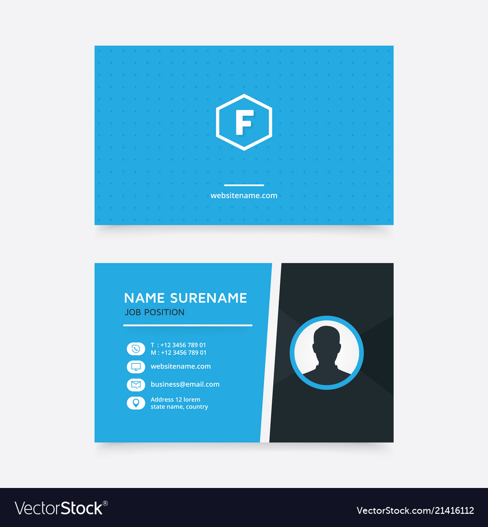 Simple and modern business card vector image Simple and modern business card