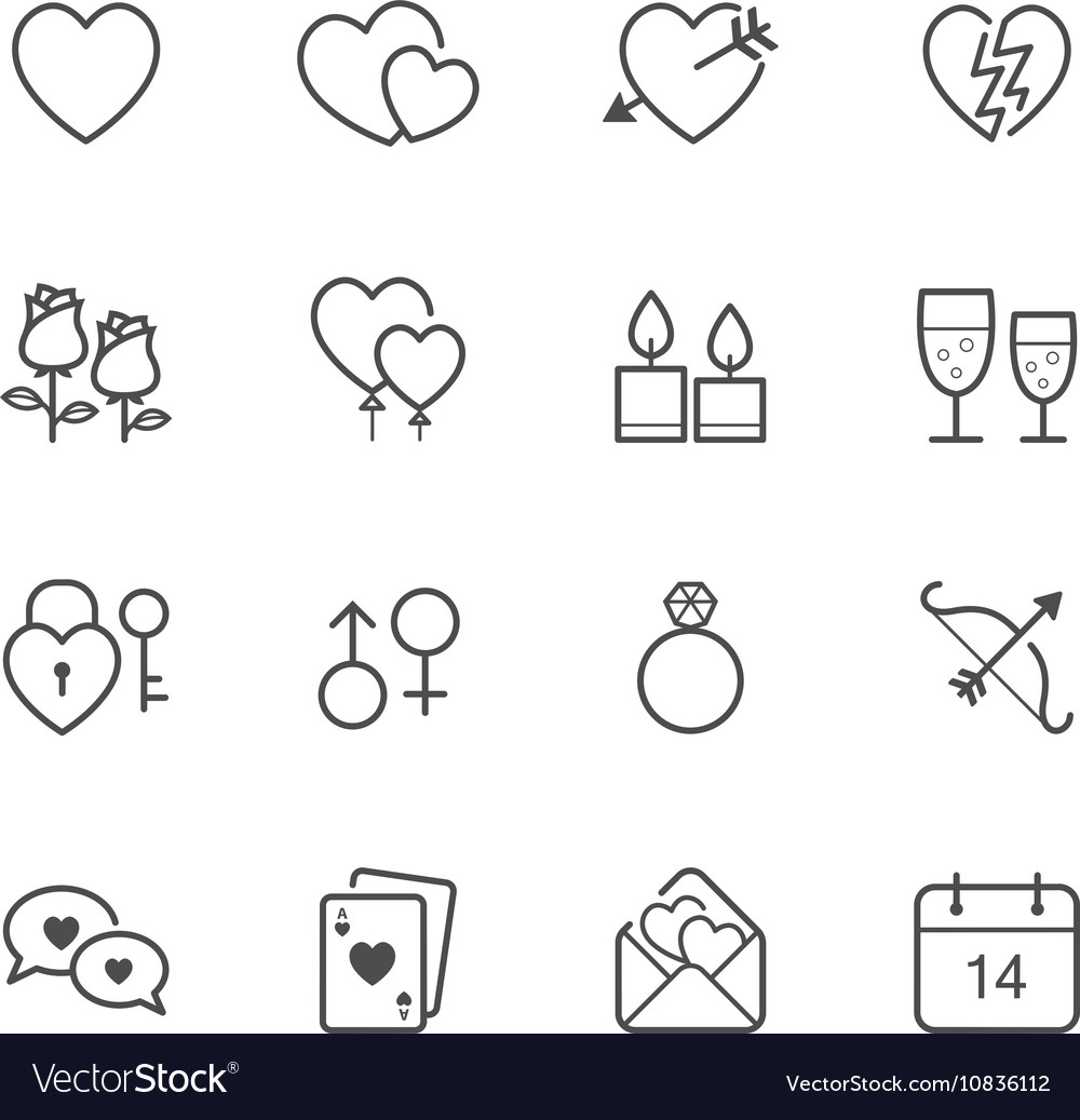 Valentines day icons