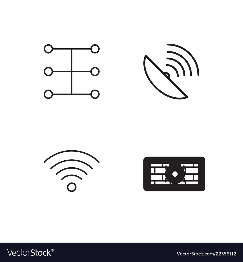 Web simple outlined icons set