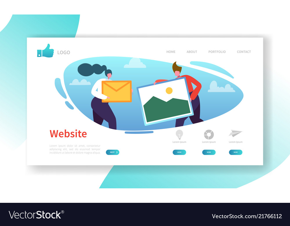Website development landing page template