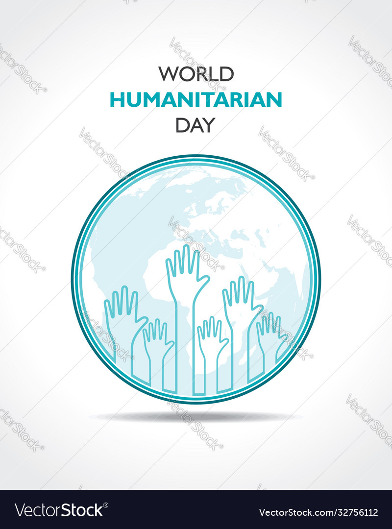 World humanitarian day observed on 19th august Vector Image