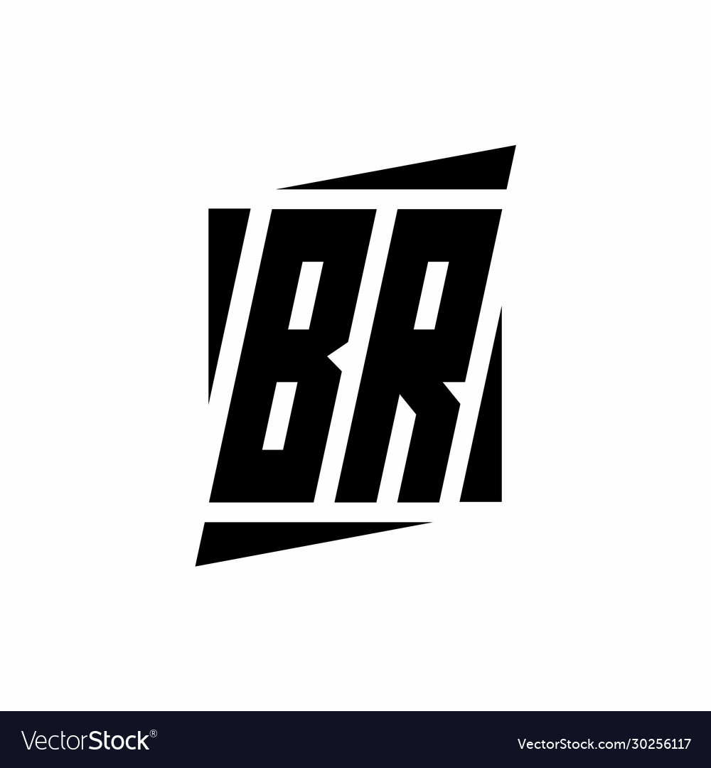 Br logo monogram with modern style concept design vector image