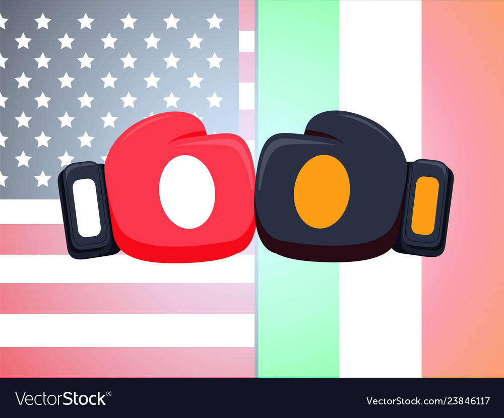 Cartoon Red And Black Boxing Glove Icon Front Vector Image