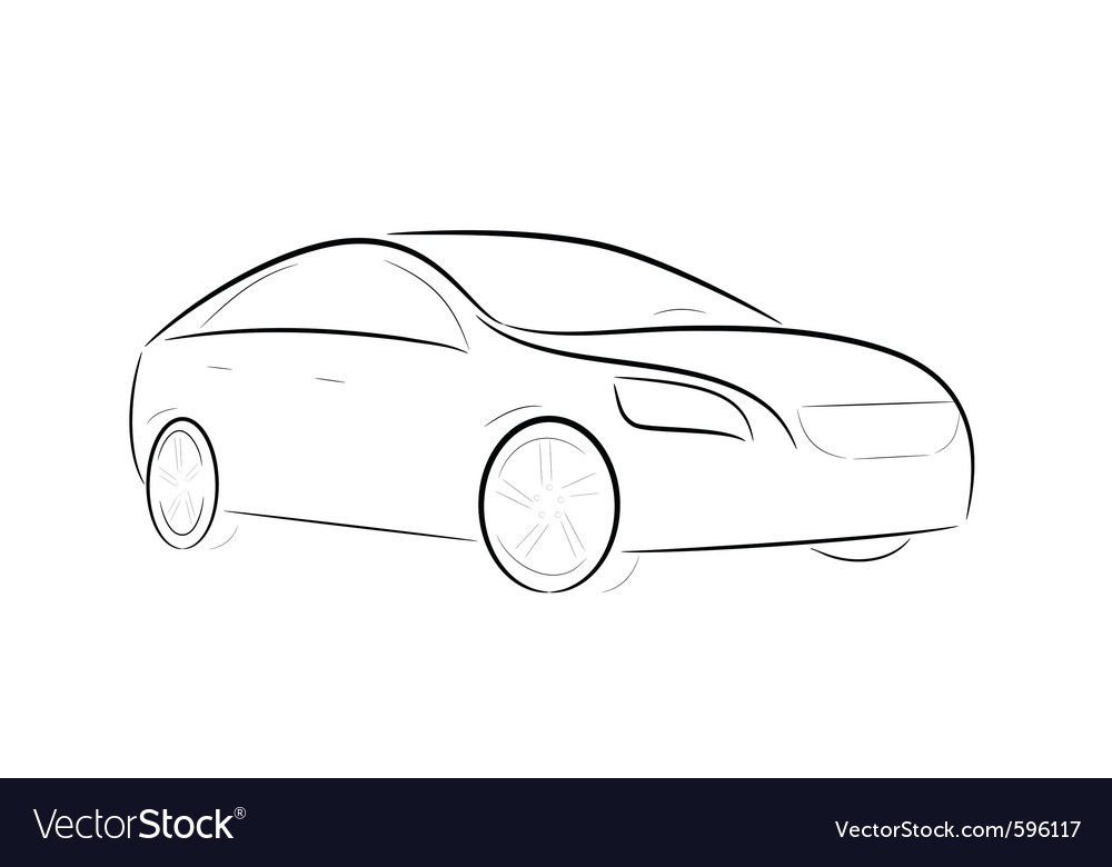 Cartoon silhouette of a car