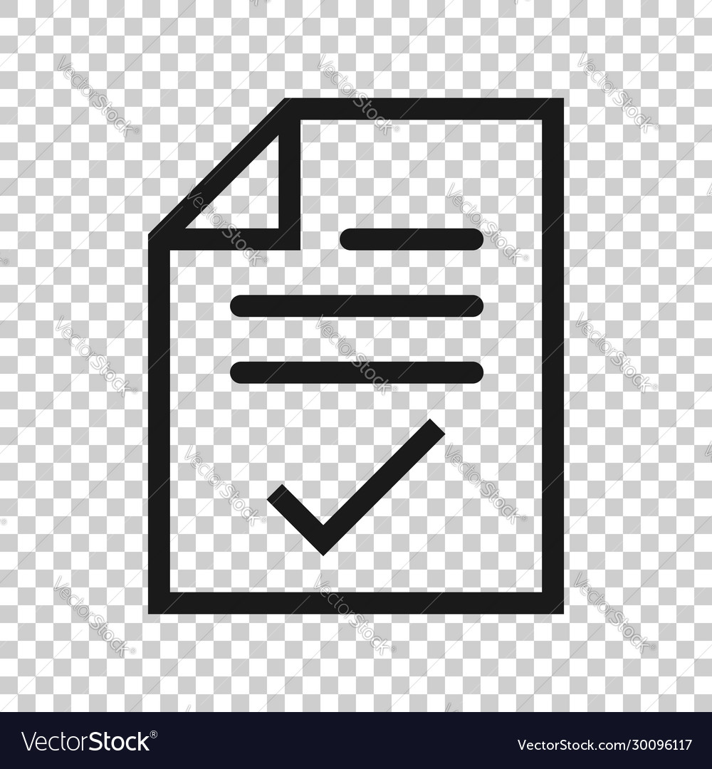 Document checklist icon in flat style report Vector Image Document checklist icon in flat style report