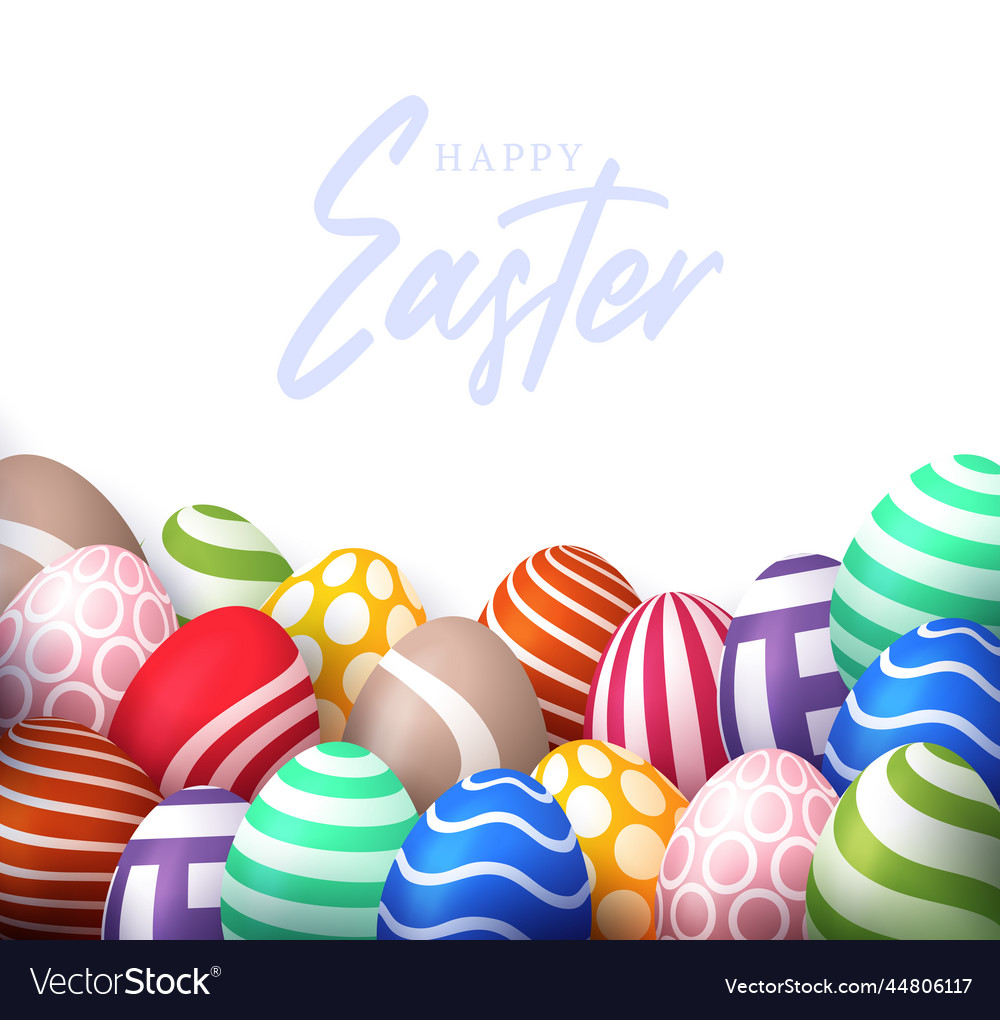 Easter 2021 poster with empty space banner Vector Image