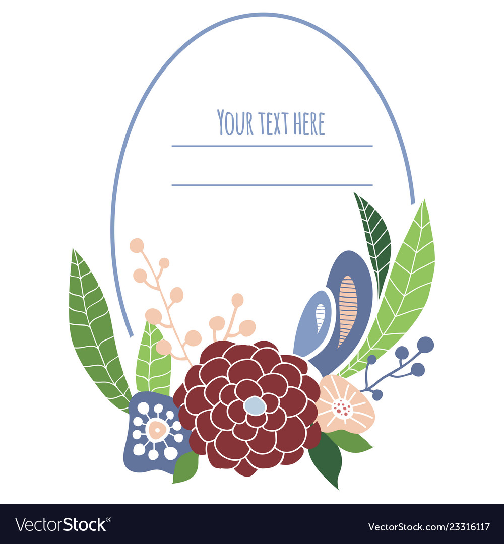 Floral frame with place for text