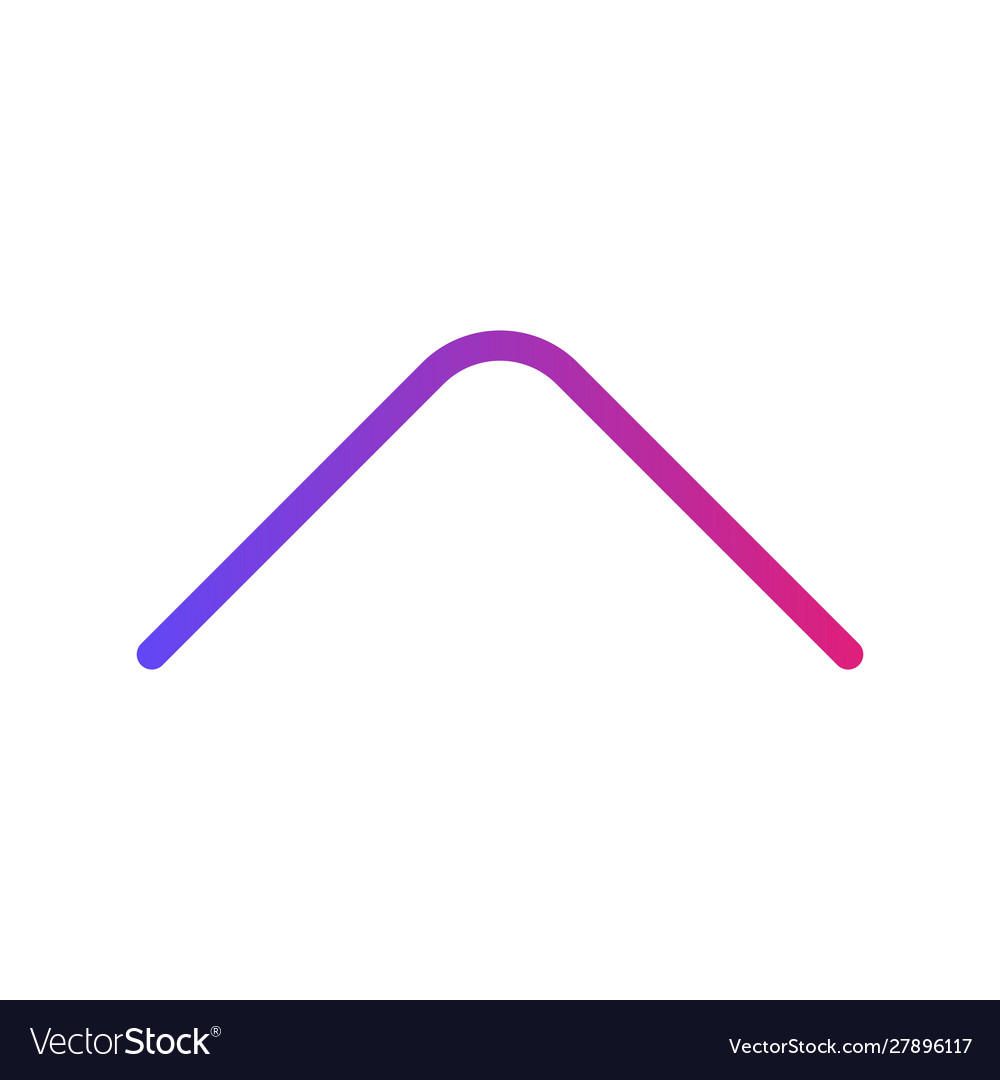 Gradient up arrow icon with white background
