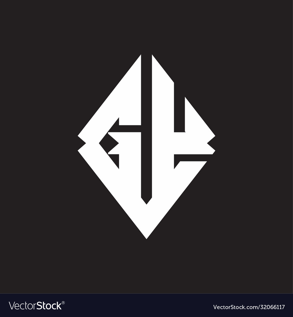 Gy logo monogram with sharp square design template Vector Image Gy logo monogram with sharp square design template